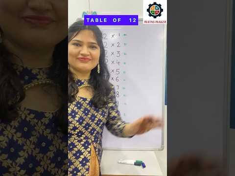📝Easy way to Learn Table of 12/12 ka Pahada/Multiplication Table of 12#viral #shortsfeed #shorts