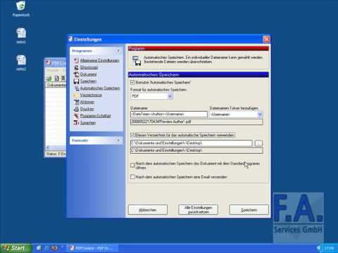 PDFCreator Dokumente automatisch speichern