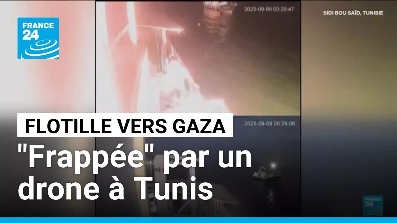 Flottille vers Gaza attaquée par un drone au large de Tunis 🚁