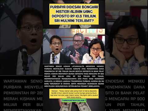 Purbaya Didesak Bongkar Aliran Uang Deposito Rp10,8T - Sri Mulyani Terlibat? #shorts #viralhariini