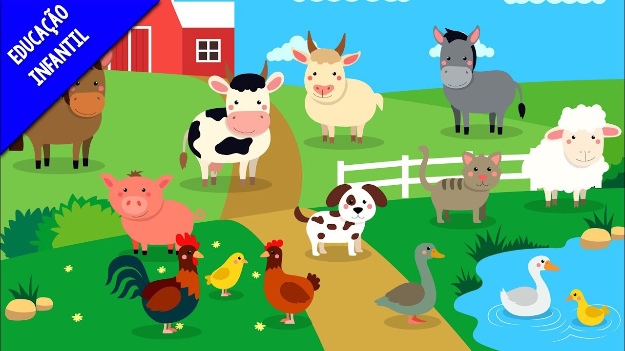 Descubra os Animais da Fazenda e Seus Sons 🐄 | Vídeo Divertido para Crianças