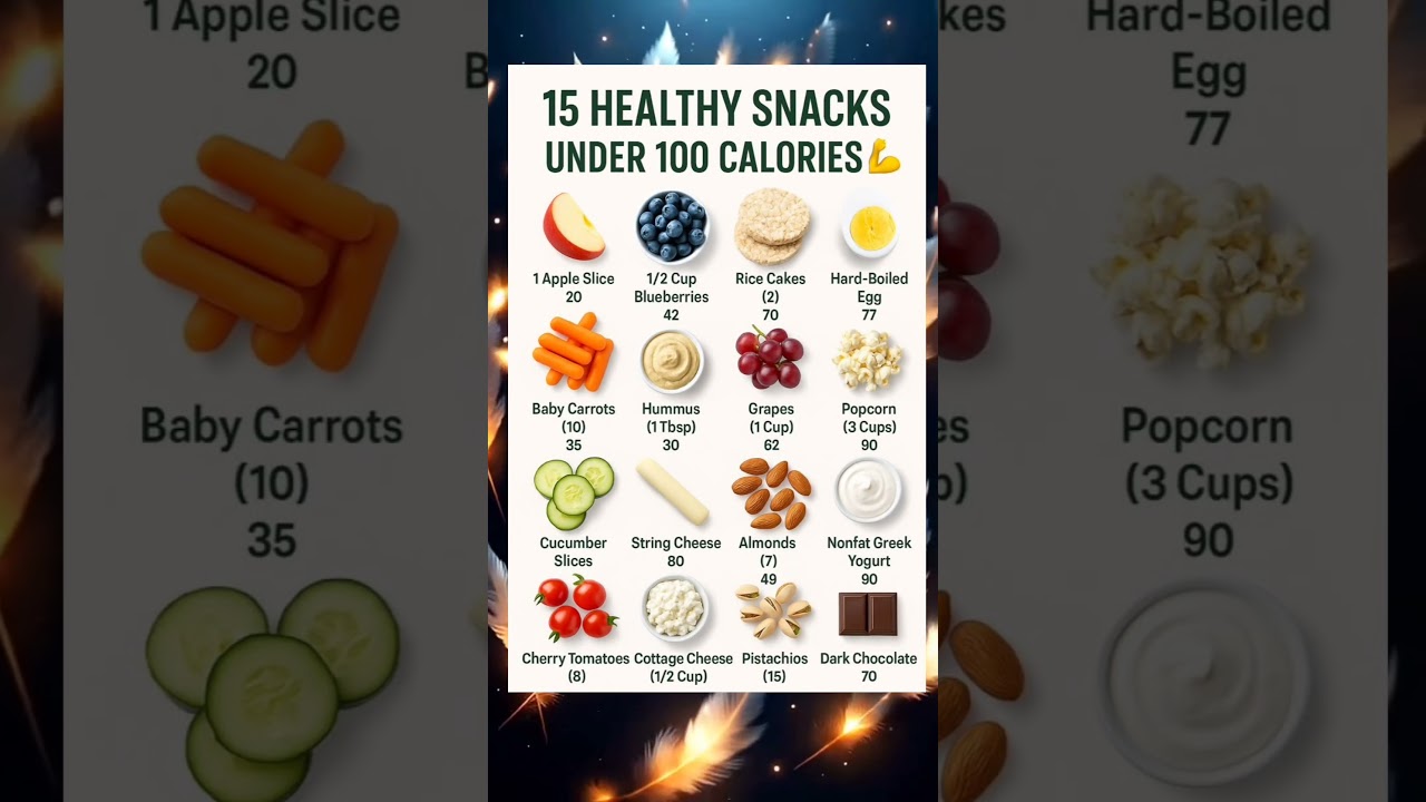 Healthy Snacks Under 100 Calories 🍎