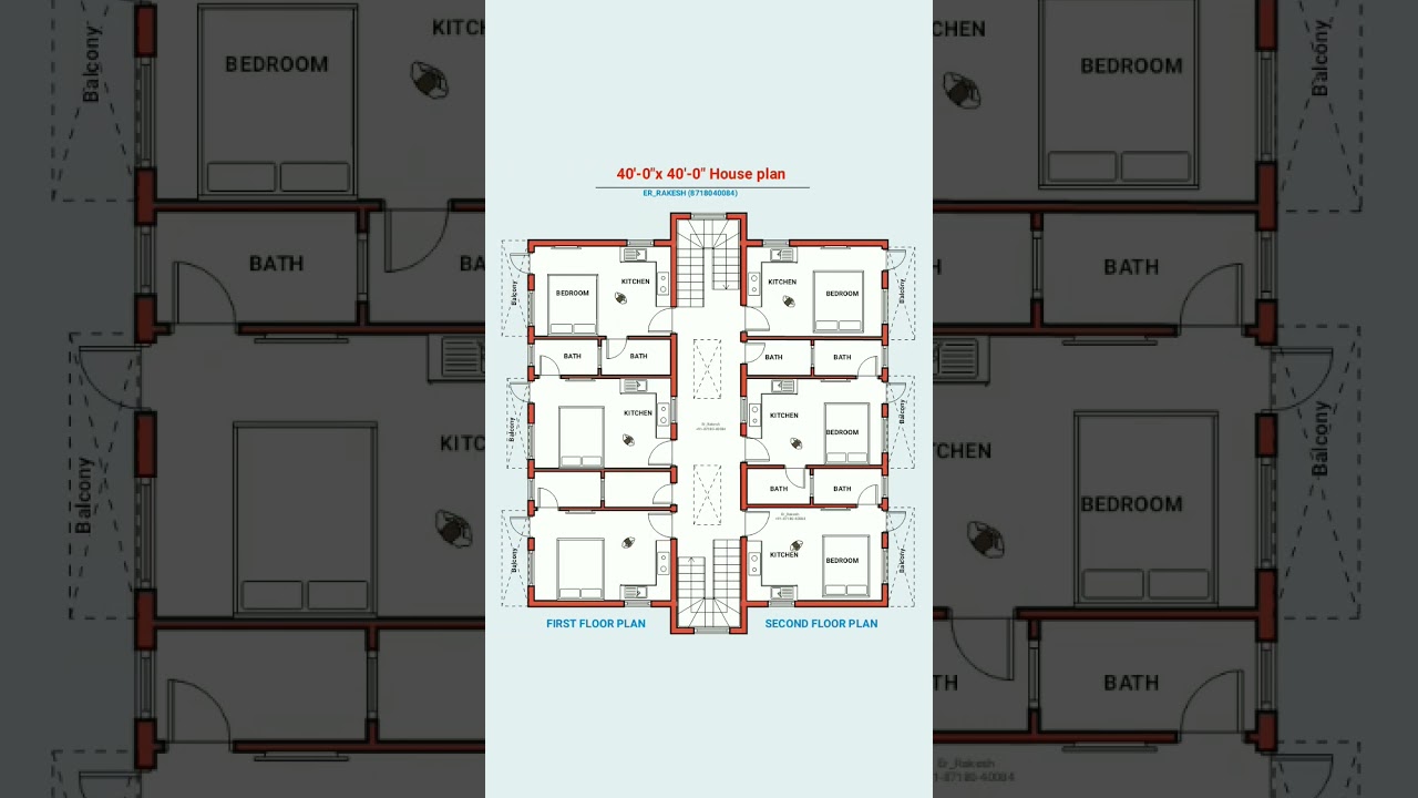 40x40 Flat Rental House Design π‘