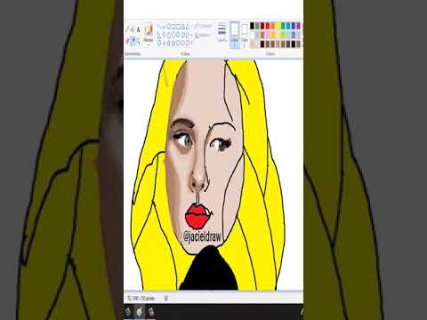 Realistic Adele Art in MS Paint 🎨