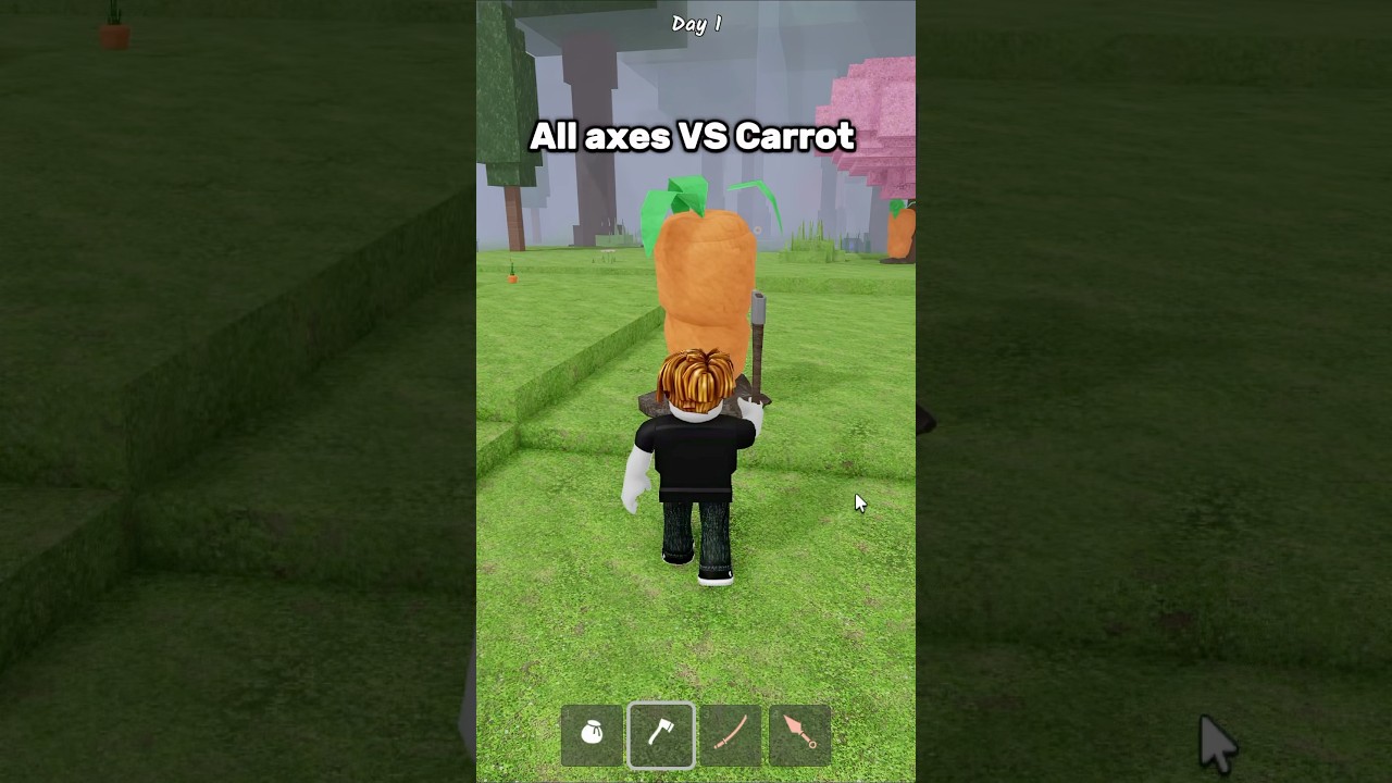 Axes vs Carrot in 99 Nights Forest Roblox 🥕