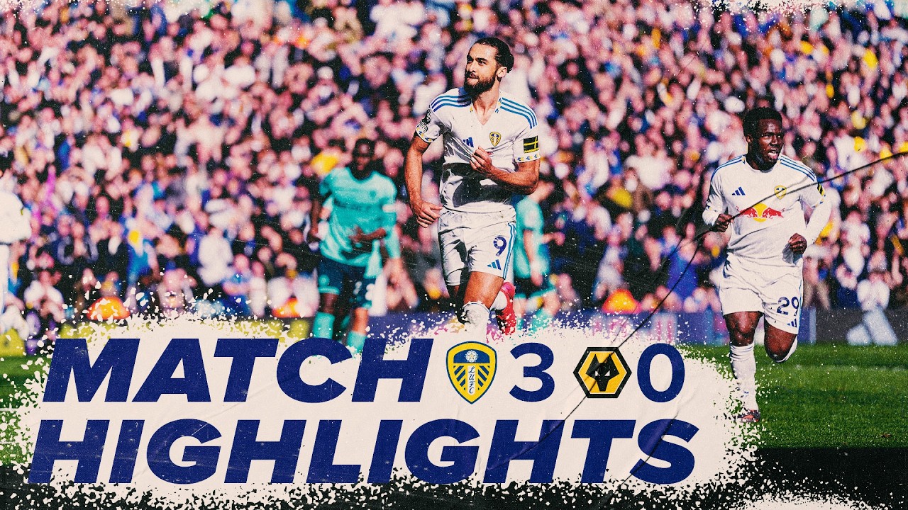 Justin overhead kick goal! | Leeds United 3-0 Wolves | Premier League highlights