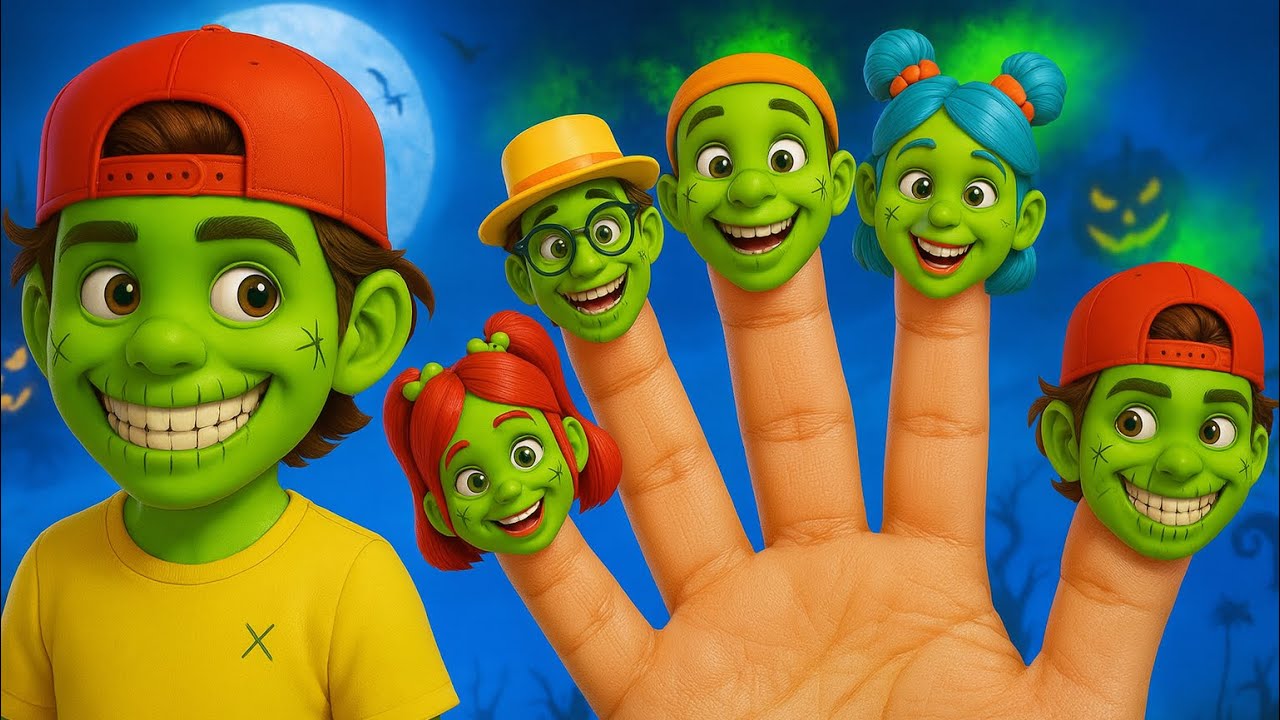 Spooky Zombie Finger Family | Fun Halloween Nursery Rhyme for Kids 🎃