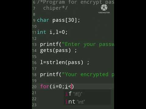 Password encrypting program" using caesar cipher in C language π€||#c #shortsvideo #shorts