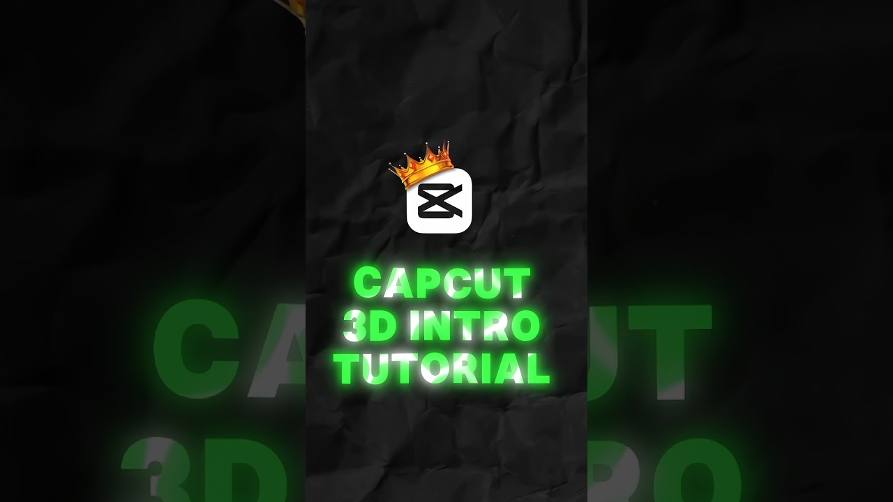 CapCut 3D Intro Tutorial π¬