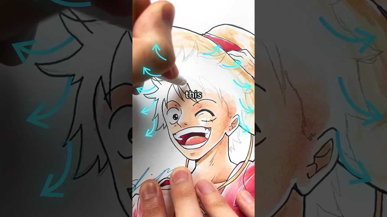 How to Draw ANIME Hair!! ๐โ๐ป #arttutorial