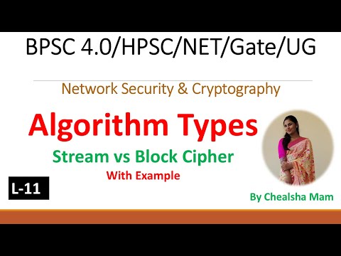 L-11 | Stream Cipher vs Block Cipher |Algorithm Type in Network Security & Cryptography|By Chealsha