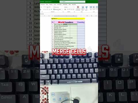 Merge Multiple Cells in Excel with ONE Shortcut – This Will Blow Your Mind! #ExcelHack #excel #trick