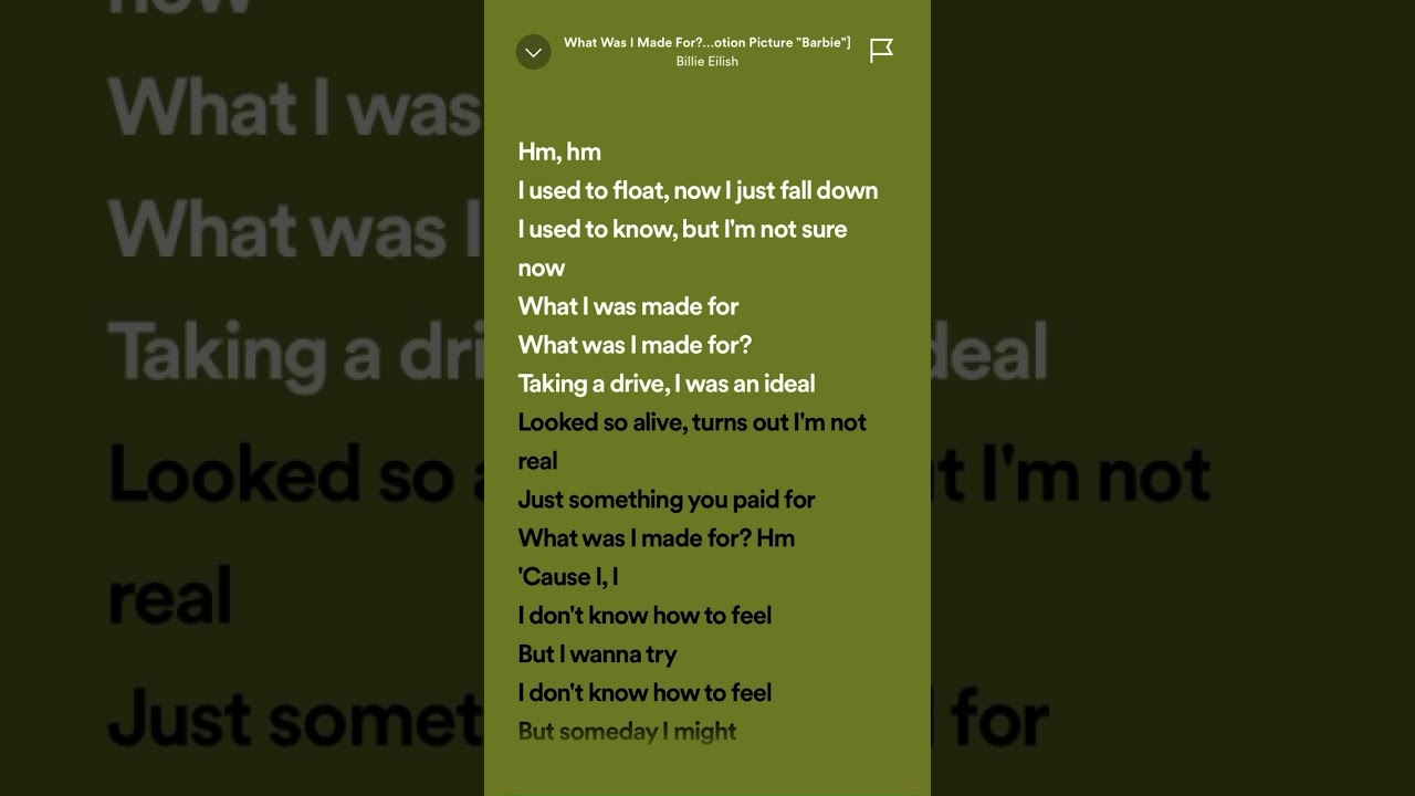 Billie Eilish - What Was I Made For? ๐ถ
