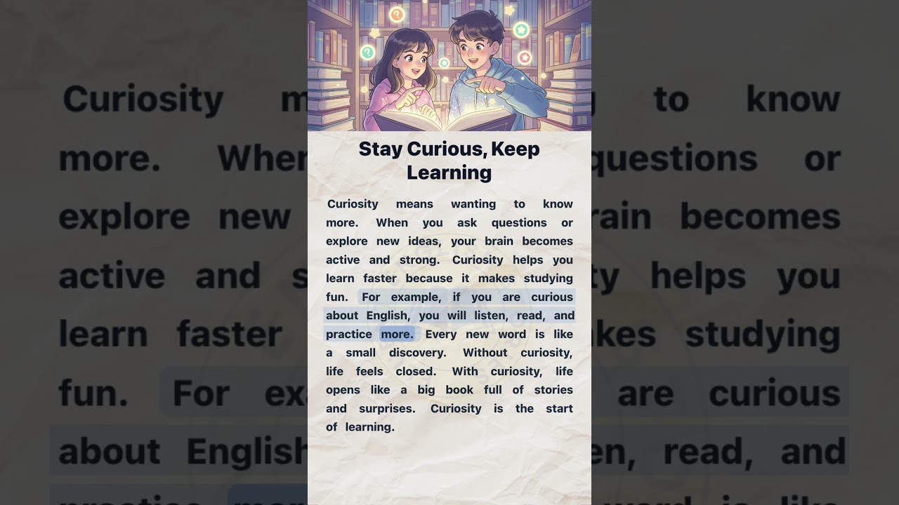 Stay Curious & Improve English 🌟