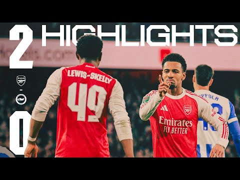 HIGHLIGHTS | Arsenal vs Brighton (2-0) | Nwaneri & Saka | Carabao Cup