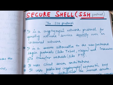 SSH (Secure shell)  protocol in Hindi | Secure shell protocol in Network Security