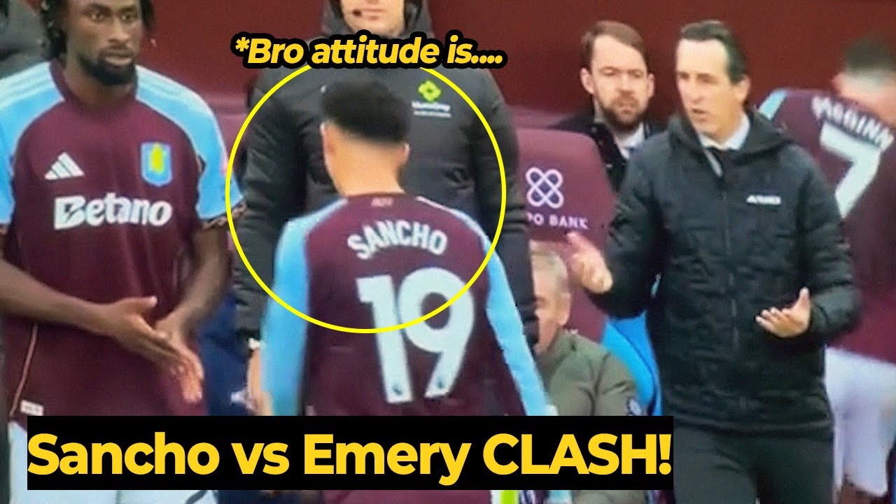 Sancho's Frustration After Sub in vs Man City 😠