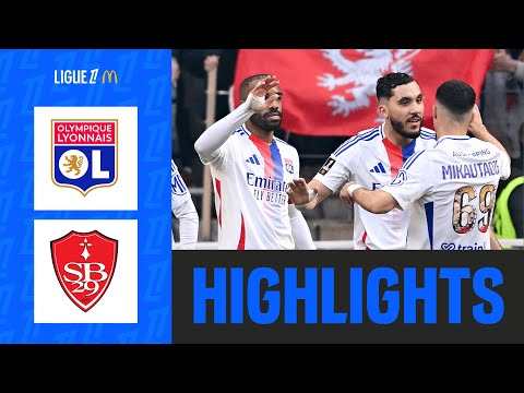 Cherki RÉGALE Lacazette, Lyon RENVERSE Brest | 24ème journée - Ligue 1 McDonald's 24/25