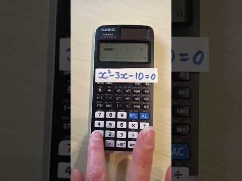 Solve a Quadratic Equation and Find the Turning Point on the Casio FX-991EX Classwiz Calculator