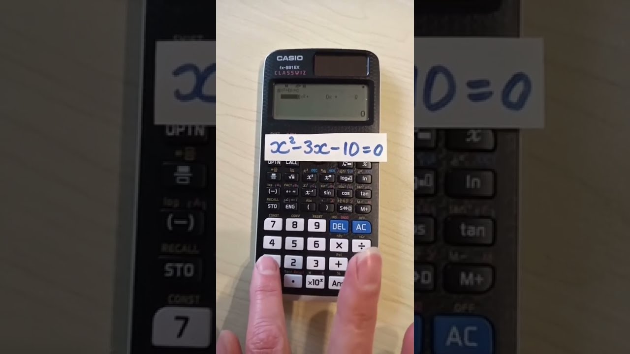 Using the Casio FX-991EX Classwiz Calculator to Solve Quadratic Equations and Find Turning Points