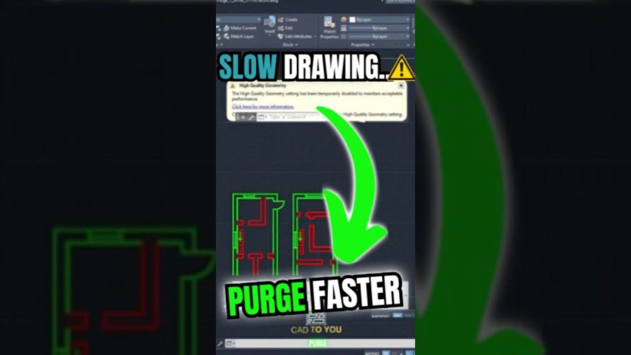 Speed Up AutoCAD Drawings with PURGE 🔧