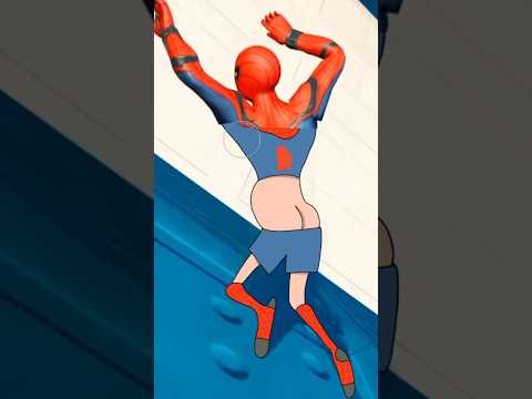 Funny Spider Man Falling 😂😂