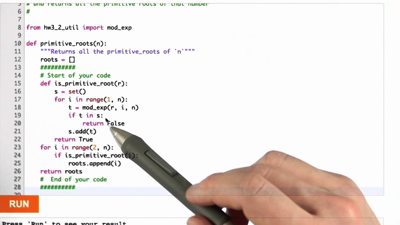 Primitive Roots in Cryptography π