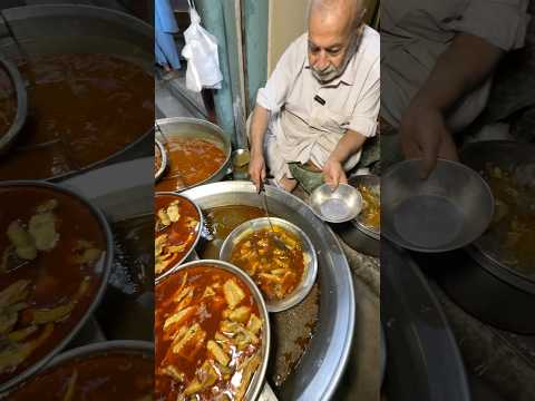 100 Years old Man Selling Fish Salan ! 😇 #shorts #streetfood #foodie