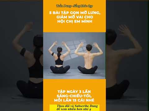 Bài tập thon gọn mỡ lưng, giảm mỡ vai | Trần Dung Sống khỏe đẹp