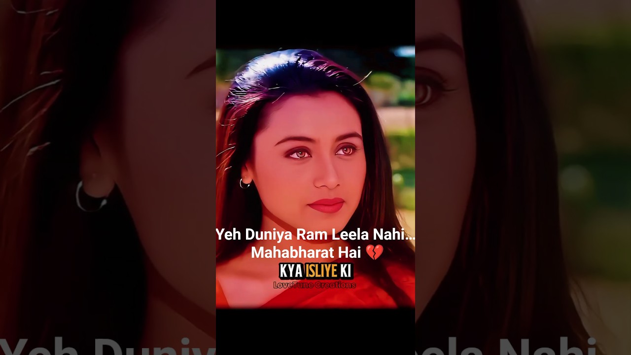 Yeh Duniya Mahabharat Hai, Ram Leela Nahi 💔