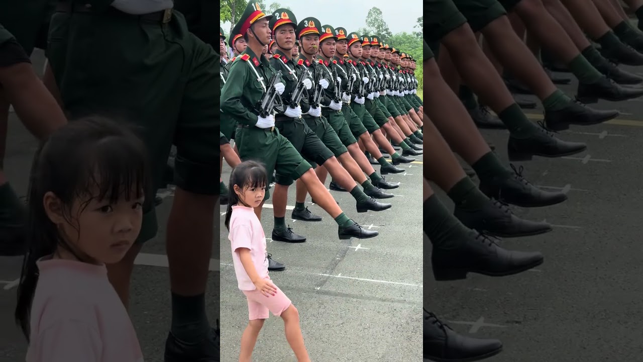 Hè Vui Nhộn: Khối Học Sinh Tập Luyện Cùng Các Chú Bộ Đội 🇻🇳