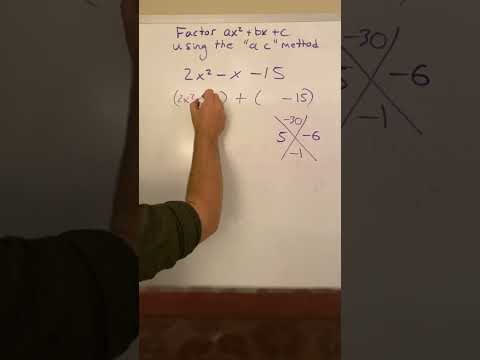Factoring a trinomial using the ac method #math #algebra #tutoring