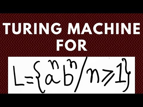 Turing Machine for L={ a^n * b^n } | Turing Machine for equal number of a's and b's