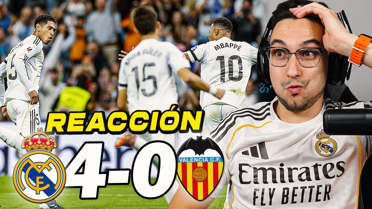 Reacción de un hincha al Real Madrid vs Valencia 4-0: Espectacular actuación con goles de Mbappé, Bellingham y Carreras