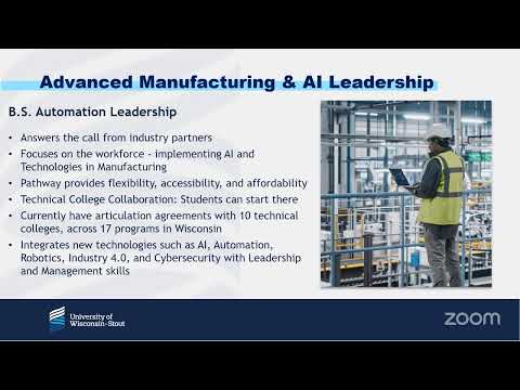 Open Meeting on the Regulation of Artificial Intelligence in Wisconsin | UW-Stout