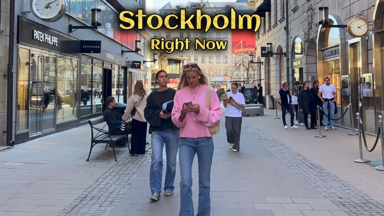 Stockholm Today, April 22 β Central City Walk 4K
