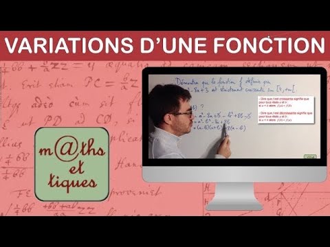 Etudier les variations d'une fonction