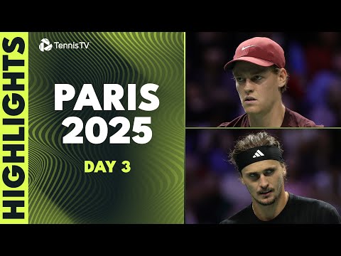 Sinner Faces Bergs; Zverev, Fonseca & Bublik Feature | Paris 2025 Day 3 Highlights