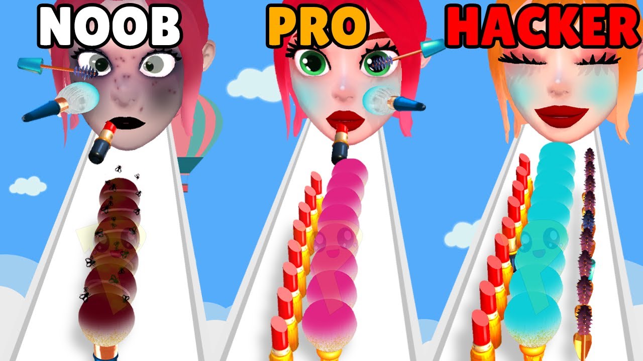 NOOB vs PRO vs HACKER in MakeupKit Runner