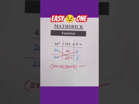 Factorization trick 😲 algebra polynomial splitting the middle term quadratic equation 10th maths new