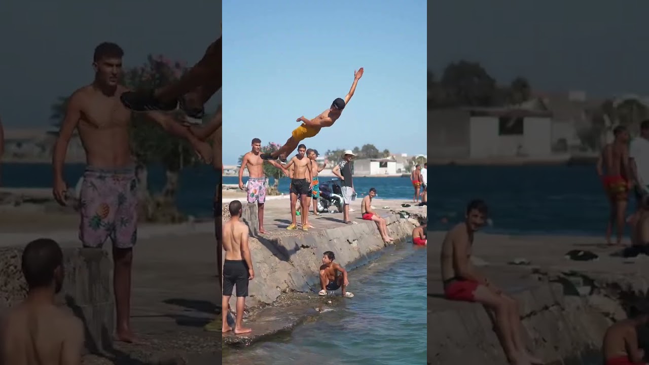 أجمل وأخطر قفزات في بطاح بنزرت 🌊