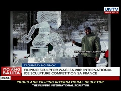 Filipino sculptor wagi sa 28th International Ice Sculpture Competition sa France