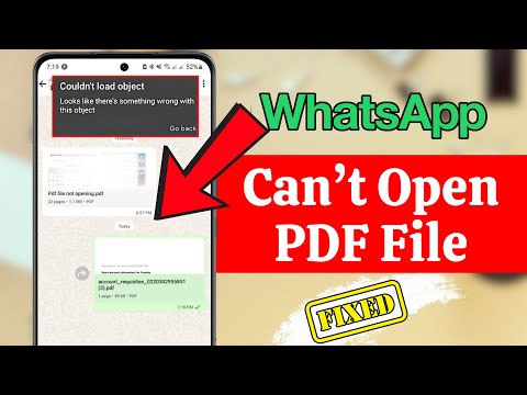 FIX Whatsapp Can't Open PDF Files | Whatsapp PDF not opening problem 2025