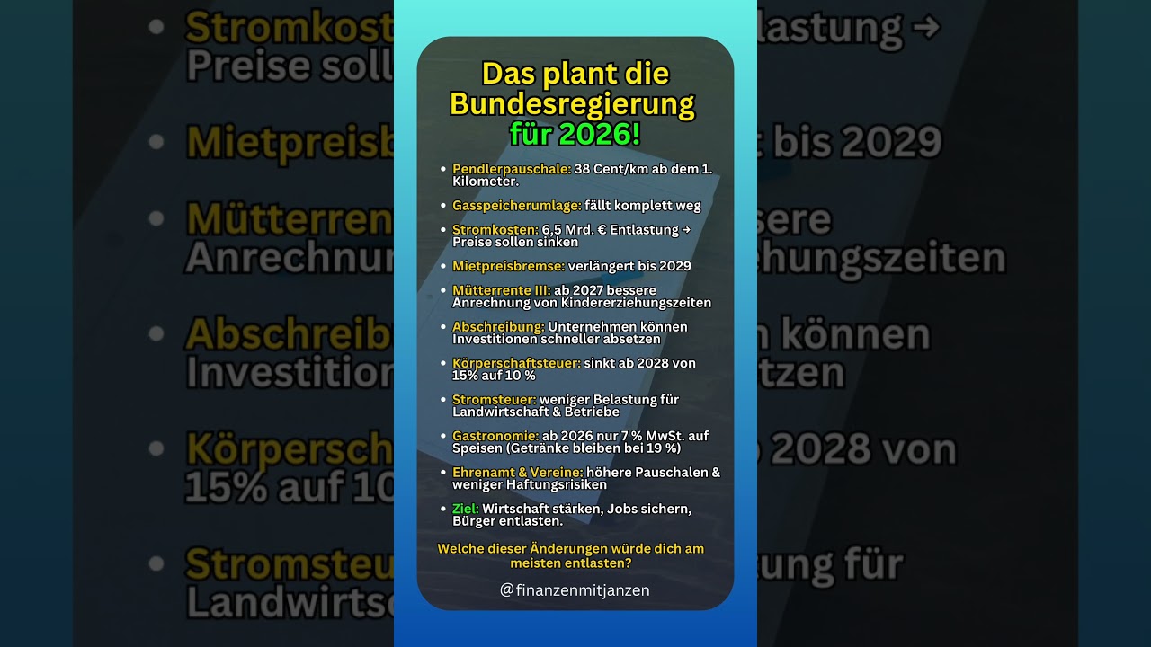 Neue Pläne für 2026! 🚨💰