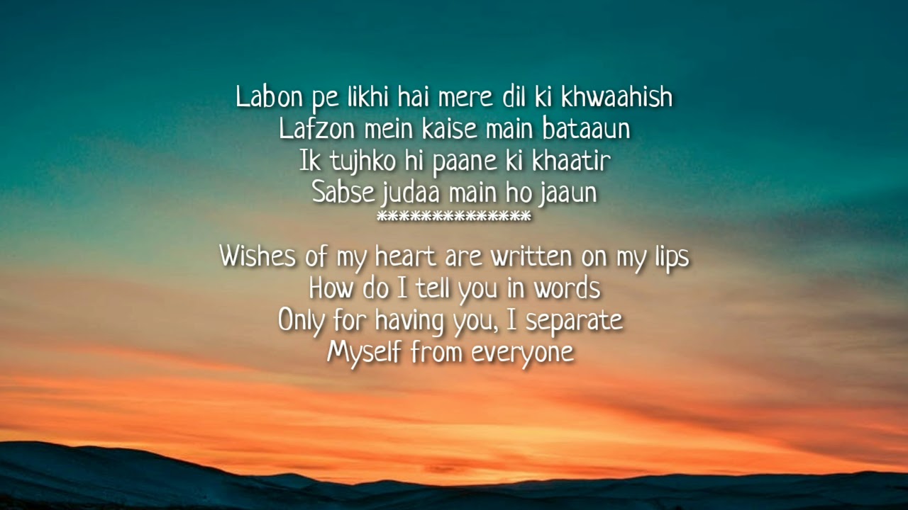 Tera Fitoor Lyrics & Translation | Genius 🎶