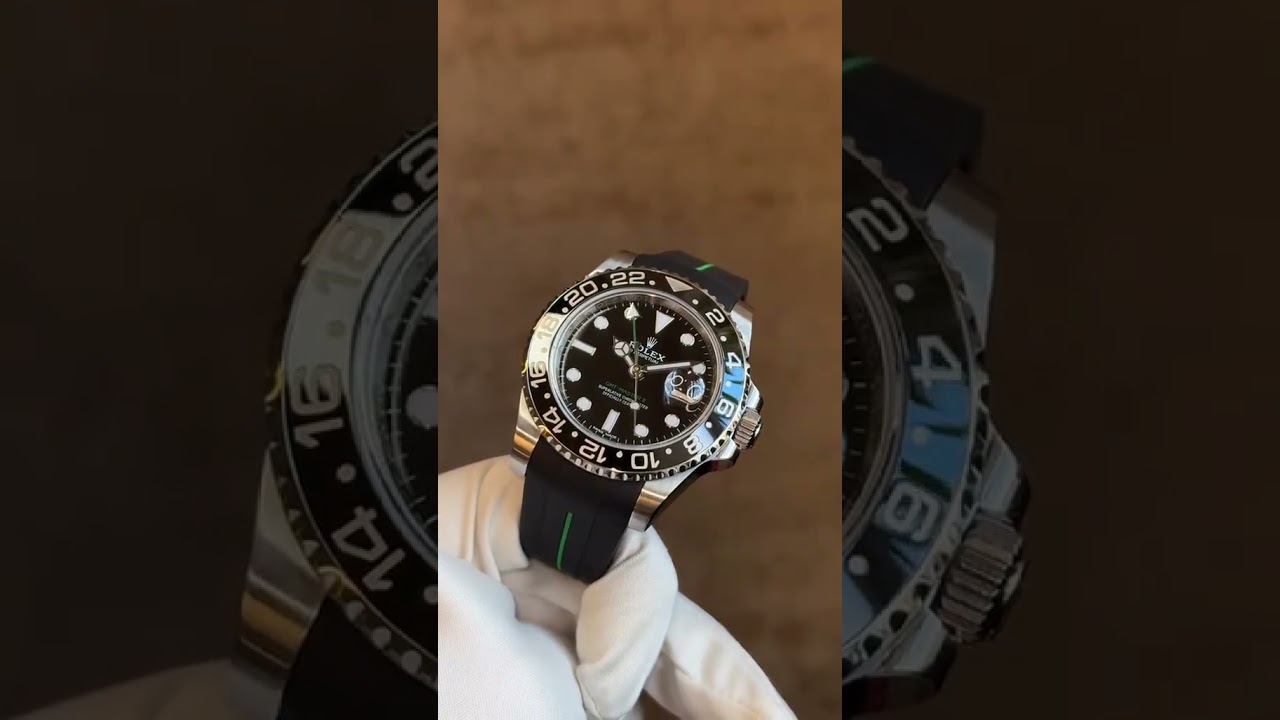 Elegant 40mm Rolex GMT-Master II with Rubber Strap π