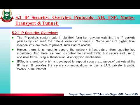 NIS 5.1 Kerberos, IP Security & Email Security