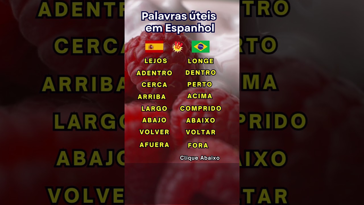 Palavras Essenciais em Espanhol para Iniciantes 🇪🇸