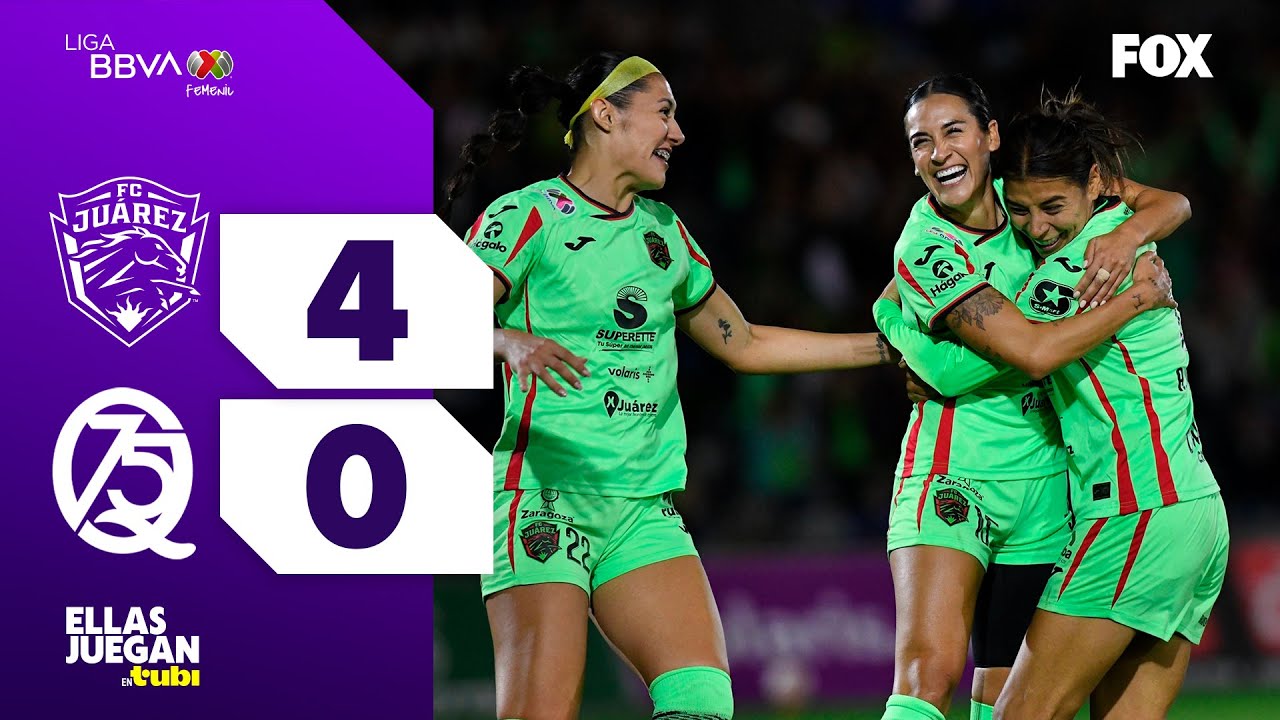 Juárez Femenil Dominates Querétaro 4-0 | Liga MX Femenil Apertura 2025 Jornada 17 ⚽