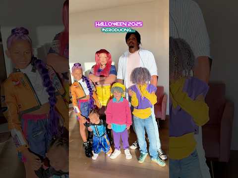 Happy Halloween from Huntr/X and Saja Boys! 💜 #halloweencostume #familycostume #kpopdemonhunters